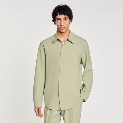 Sandro Long-sleeved jersey shirt Light Kaki.
