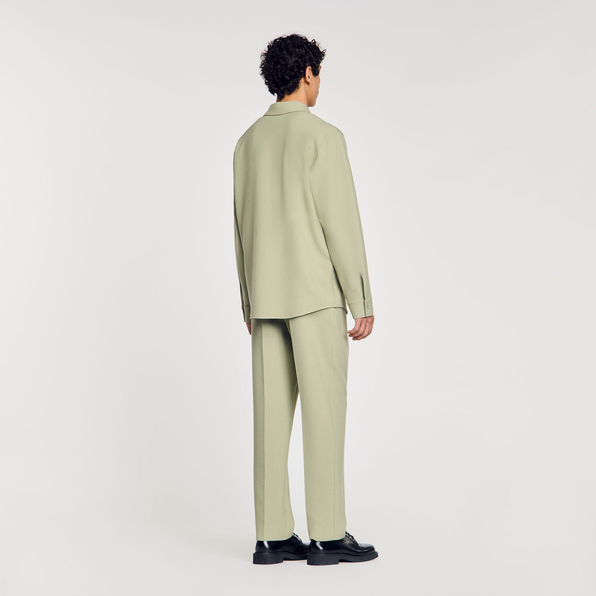 Sandro Long-sleeved jersey shirt Light Kaki.