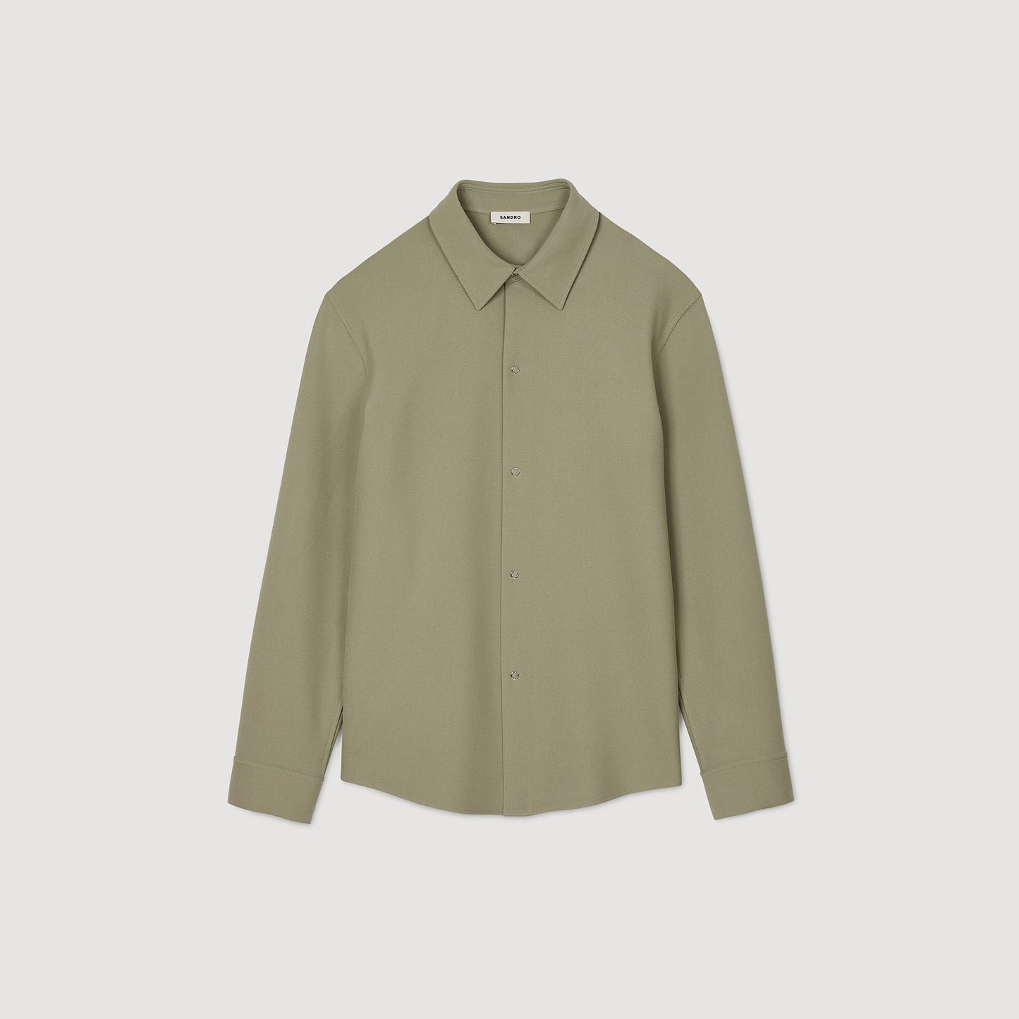 Sandro Long-sleeved jersey shirt Light Kaki.