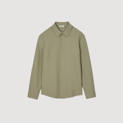 Sandro Long-sleeved jersey shirt Light Kaki.