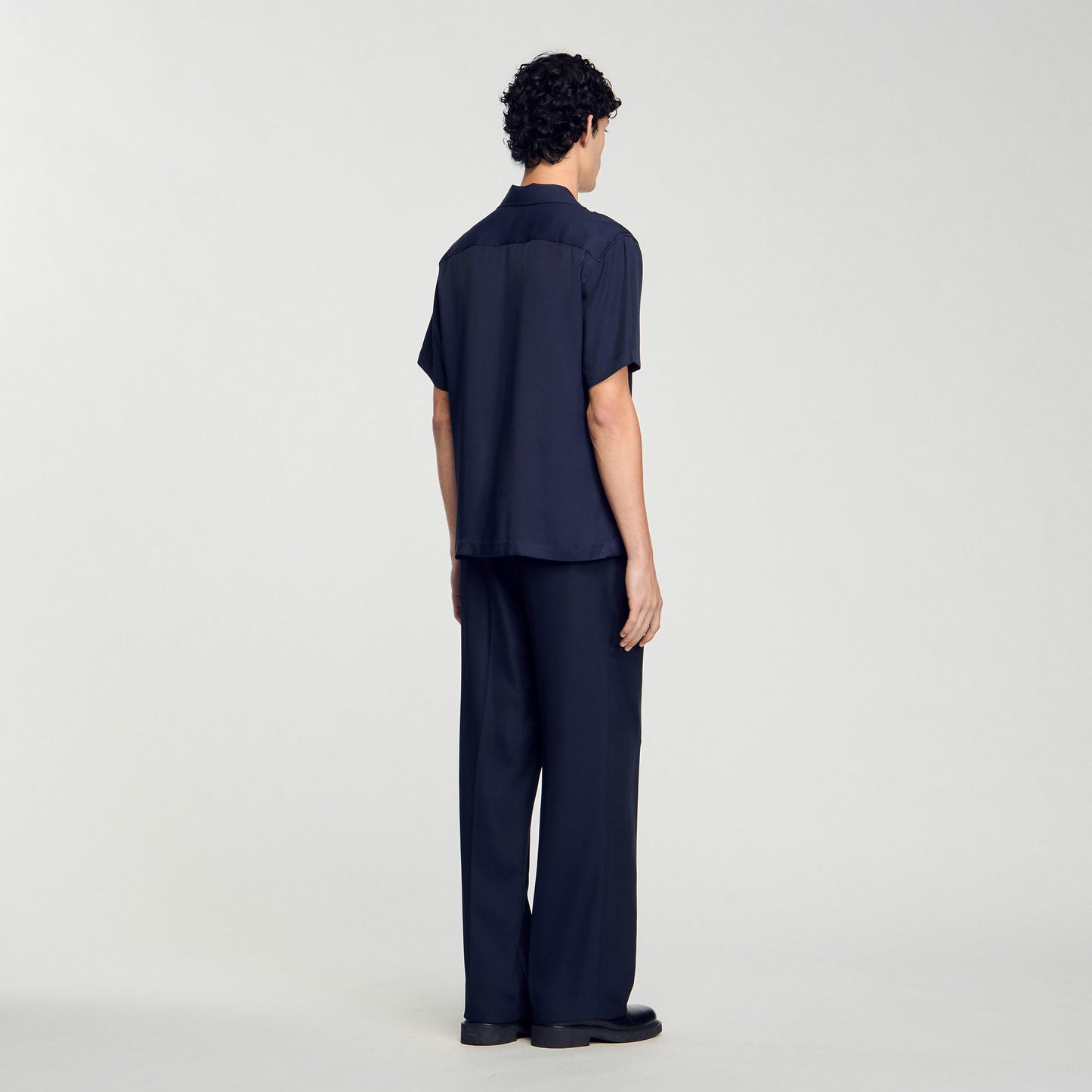 Sandro Shark collar shirt Midnight Blue