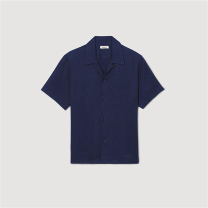 Sandro Shark collar shirt Midnight Blue