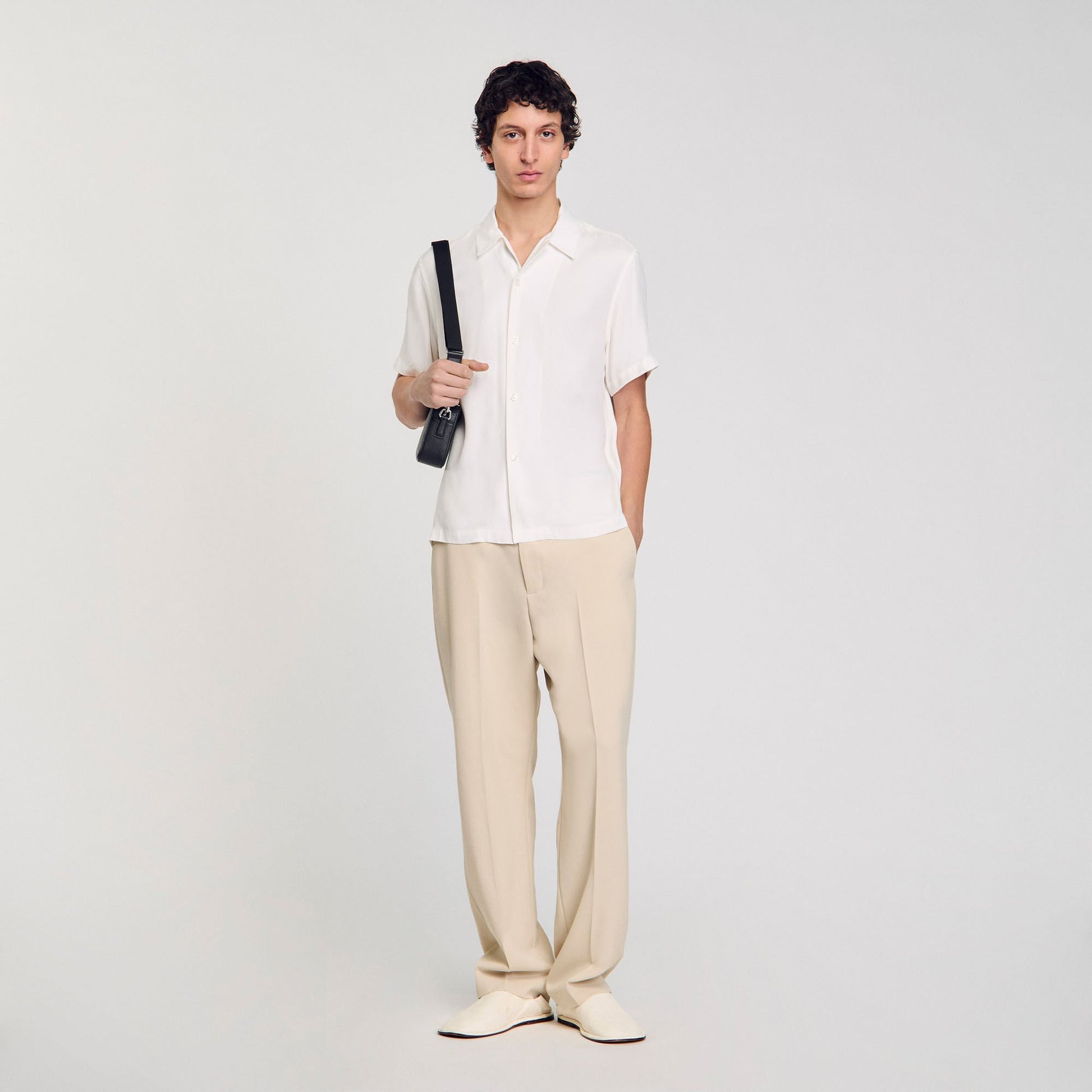 Sandro Shark collar shirt Optic White