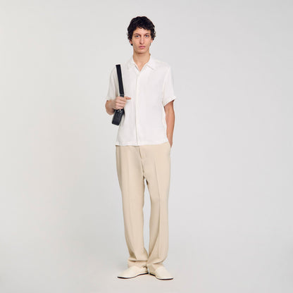 Sandro Shark collar shirt Optic White