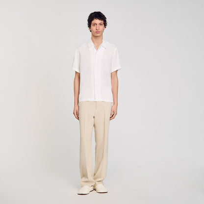 Sandro Shark collar shirt Optic White