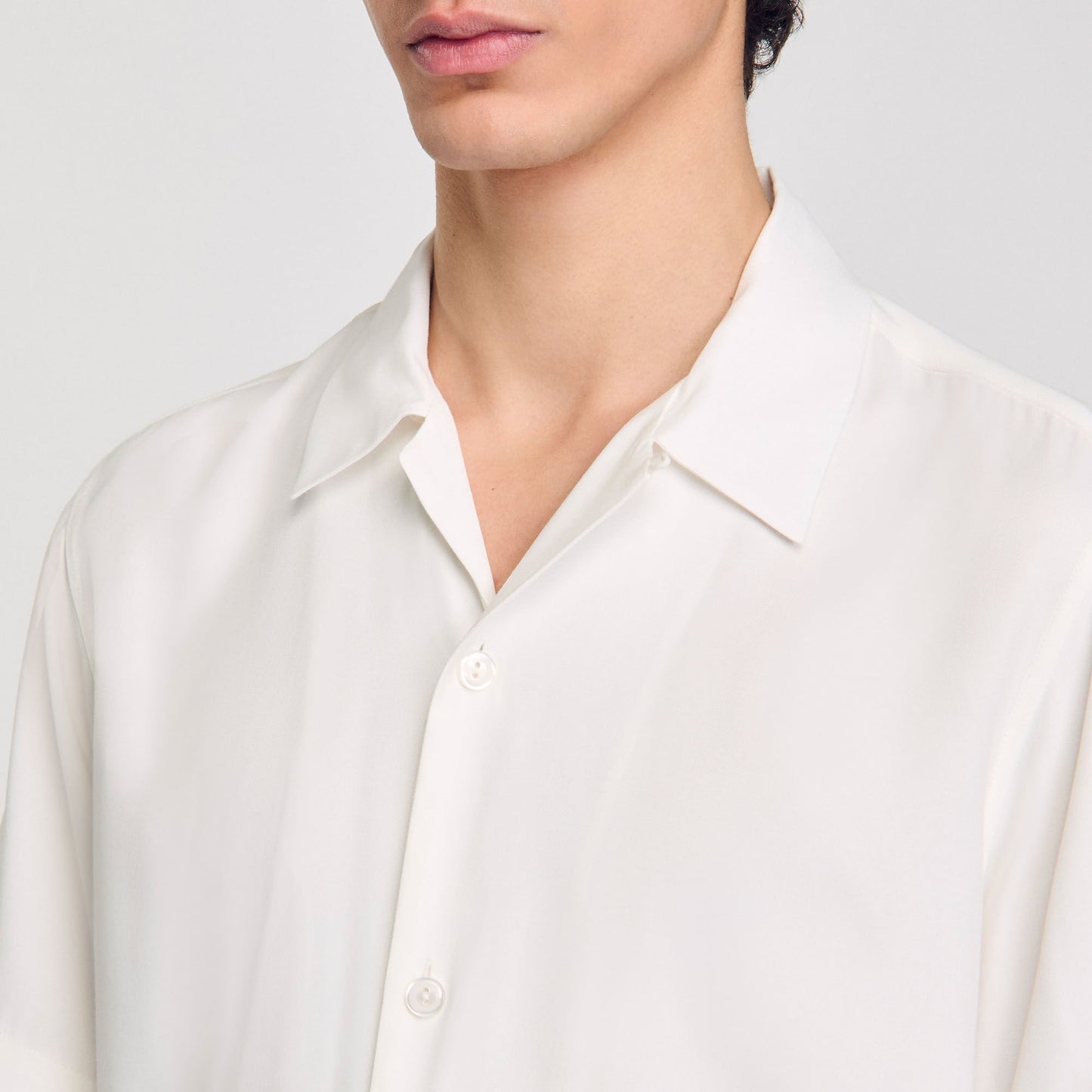 Sandro Shark collar shirt Optic White