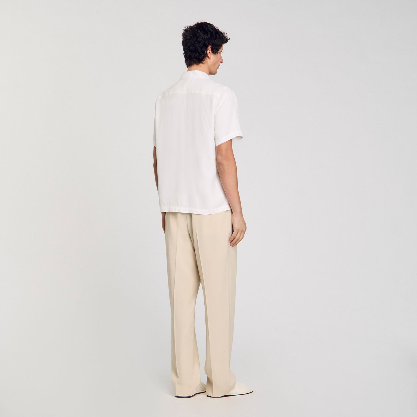 Sandro Shark collar shirt Optic White