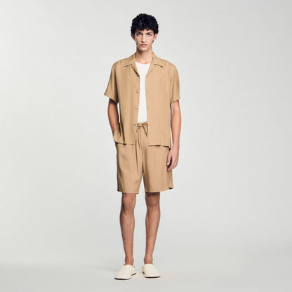 Sandro Shark collar shirt Nut