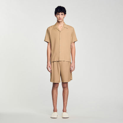 Sandro Shark collar shirt Nut