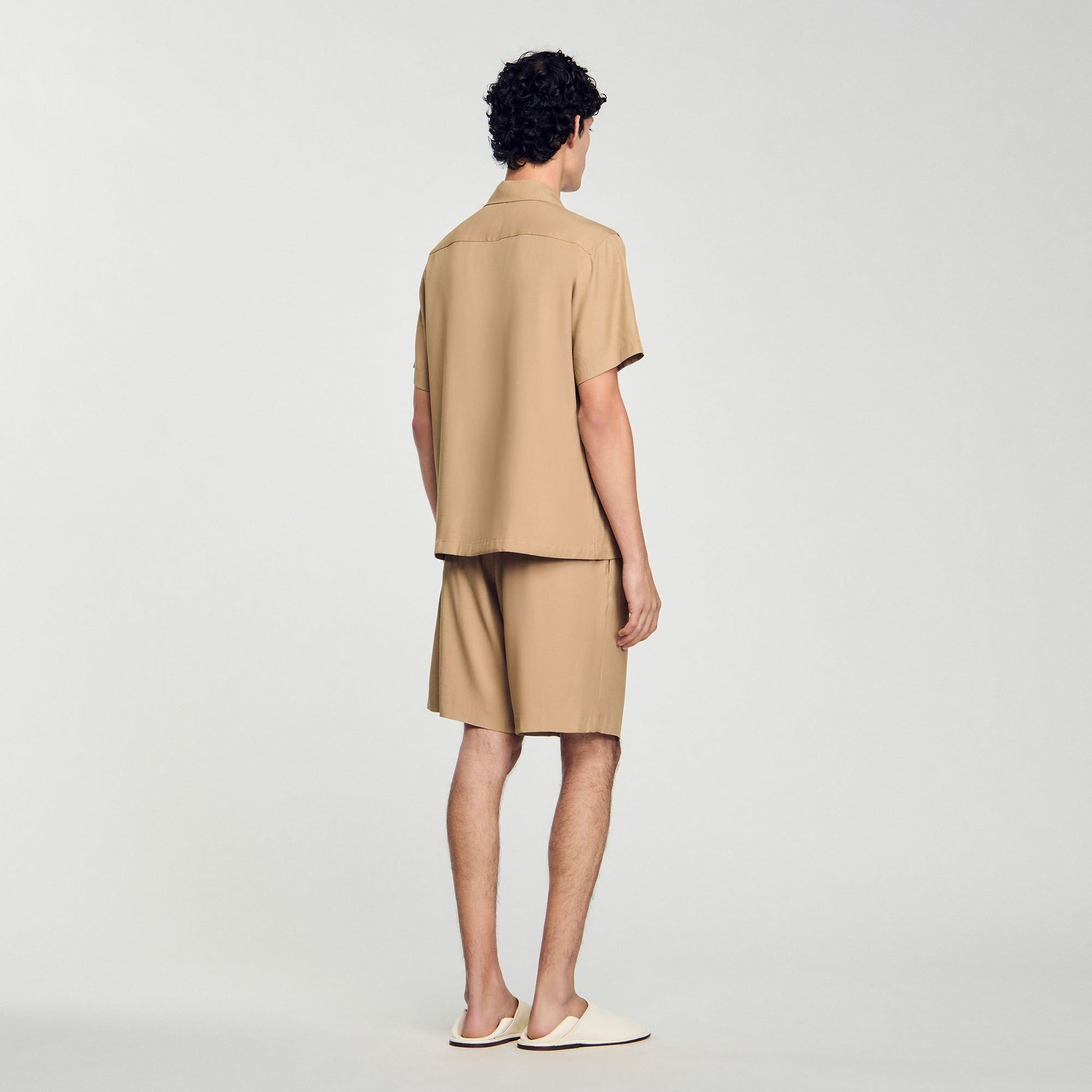 Sandro Shark collar shirt Nut