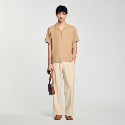 Sandro Shark collar shirt Nut
