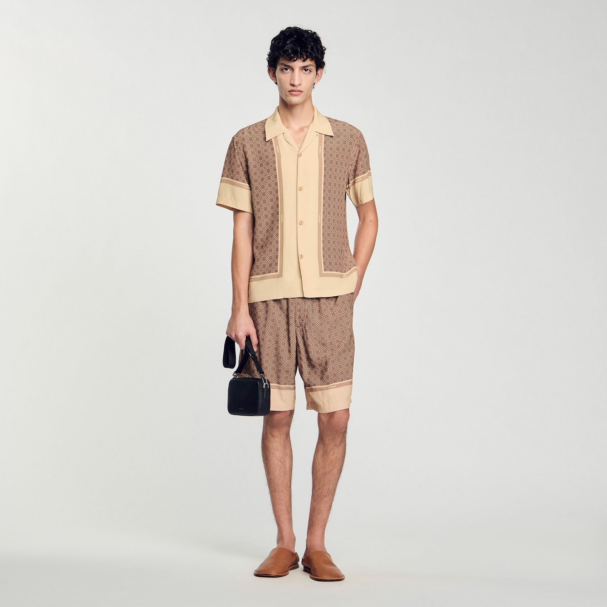 Sandro Short-sleeved patterned shirt Hazel