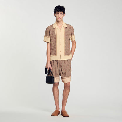Sandro Short-sleeved patterned shirt Hazel
