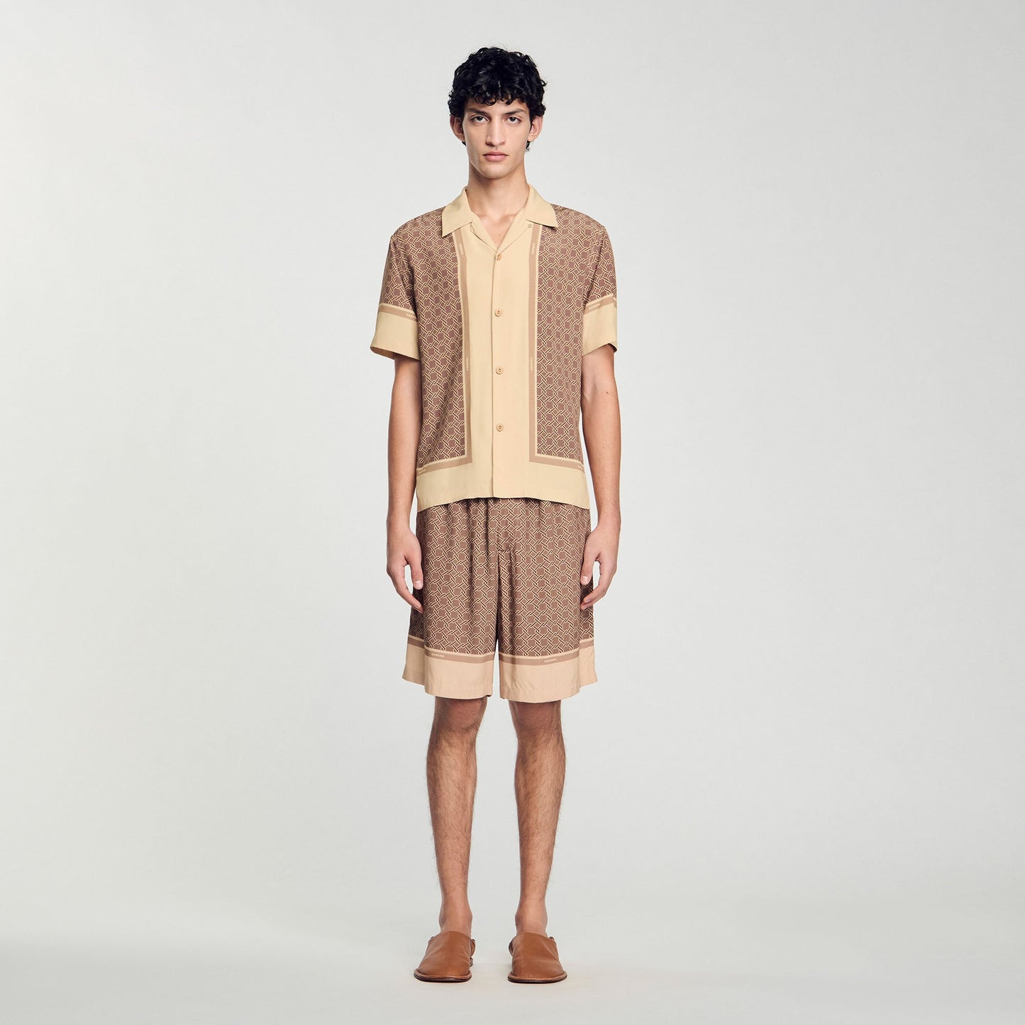 Sandro Short-sleeved patterned shirt Hazel
