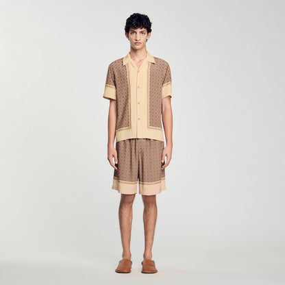 Sandro Short-sleeved patterned shirt Hazel