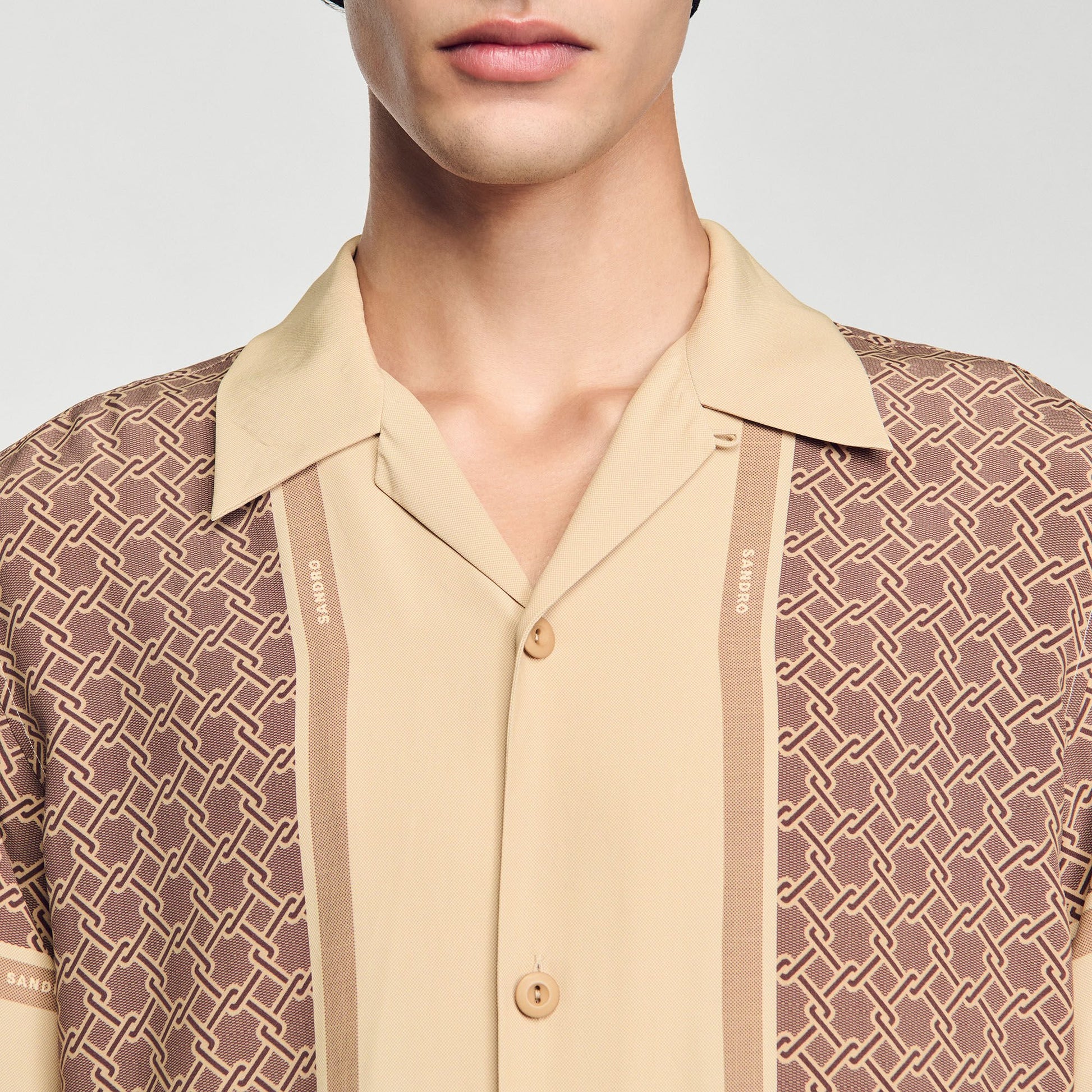 Sandro Short-sleeved patterned shirt Hazel