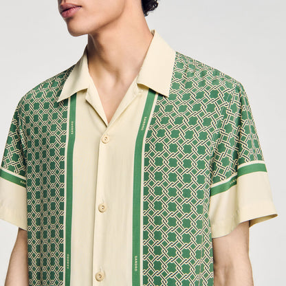 Sandro Short-sleeved patterned shirt Super Green