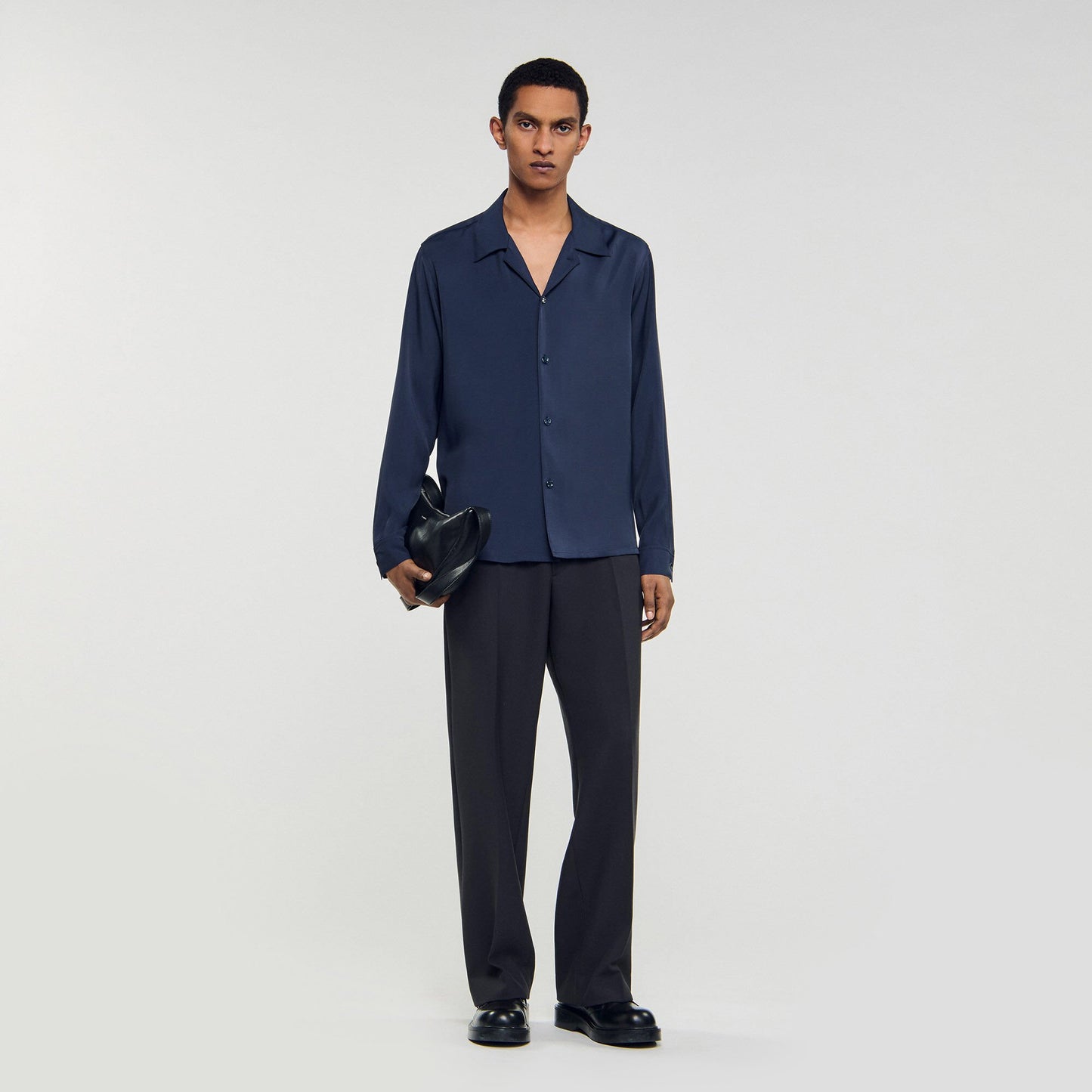 Sandro Flowy shirt Navy Blue