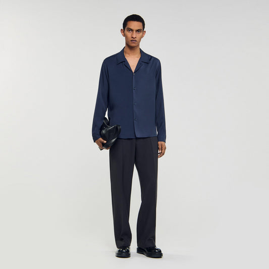 Sandro Flowy shirt Navy Blue