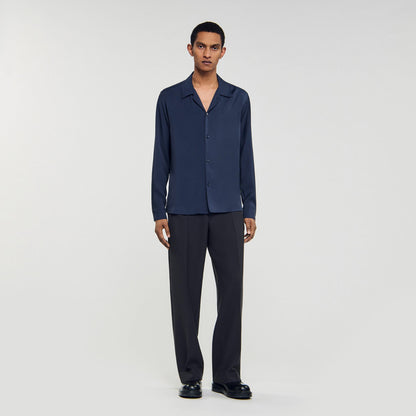 Sandro Flowy shirt Navy Blue