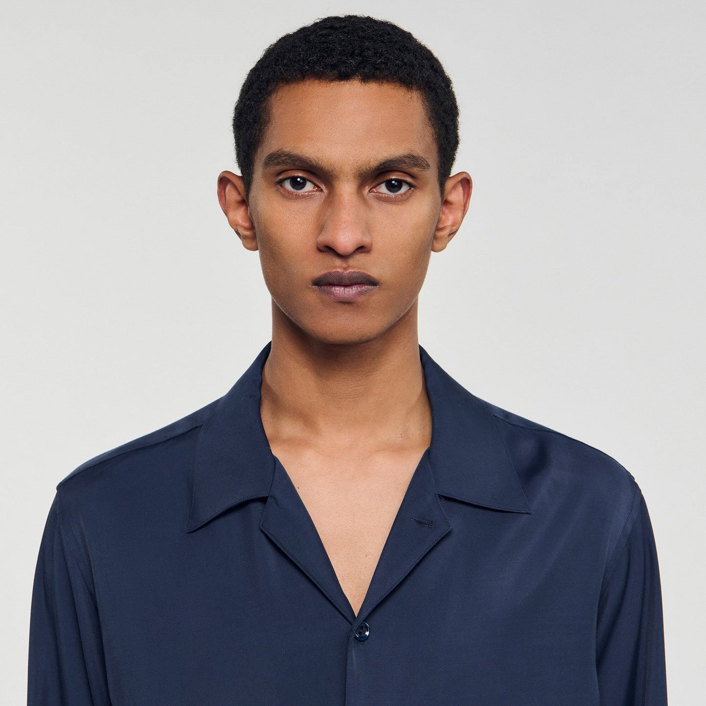 Sandro Flowy shirt Navy Blue