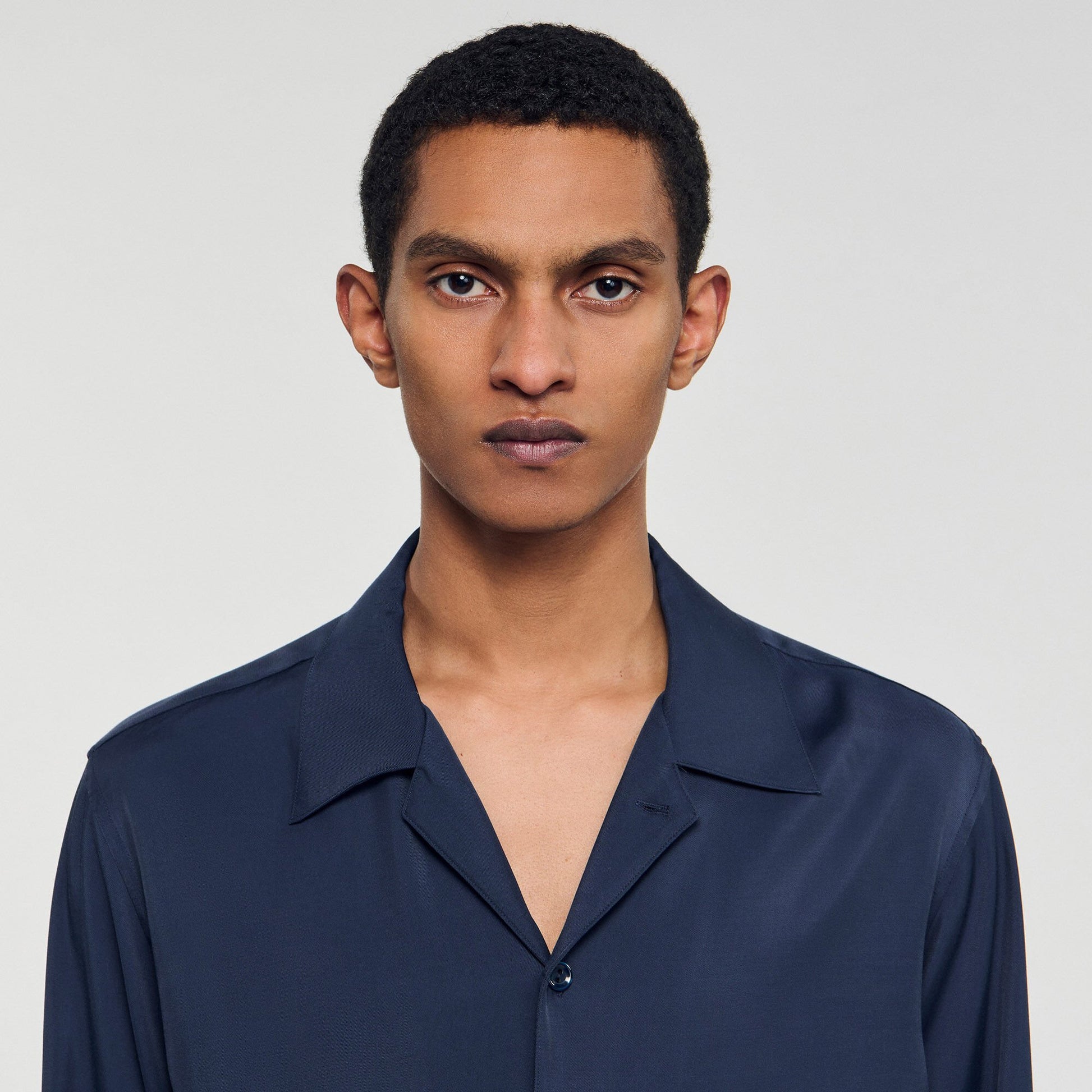 Sandro Flowy shirt Navy Blue