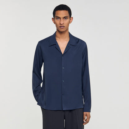 Sandro Flowy shirt Navy Blue