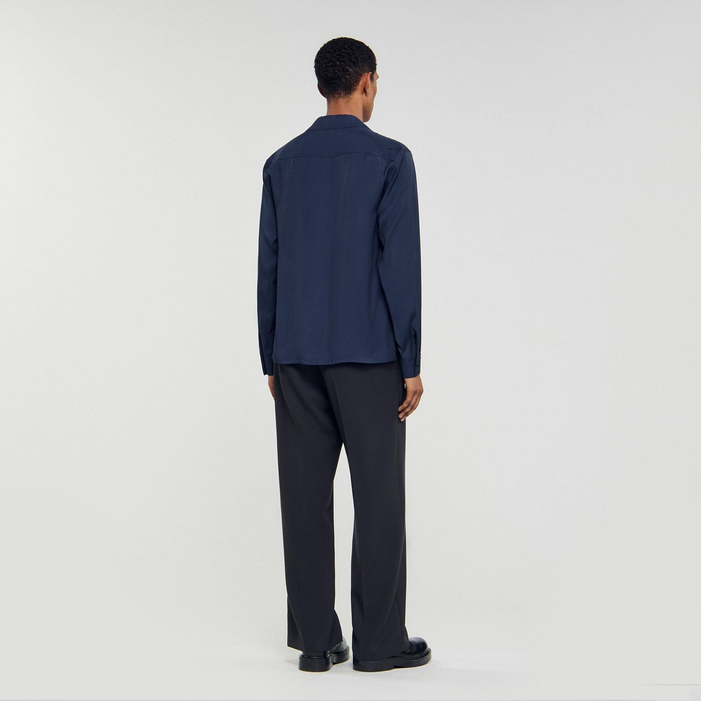 Sandro Flowy shirt Navy Blue