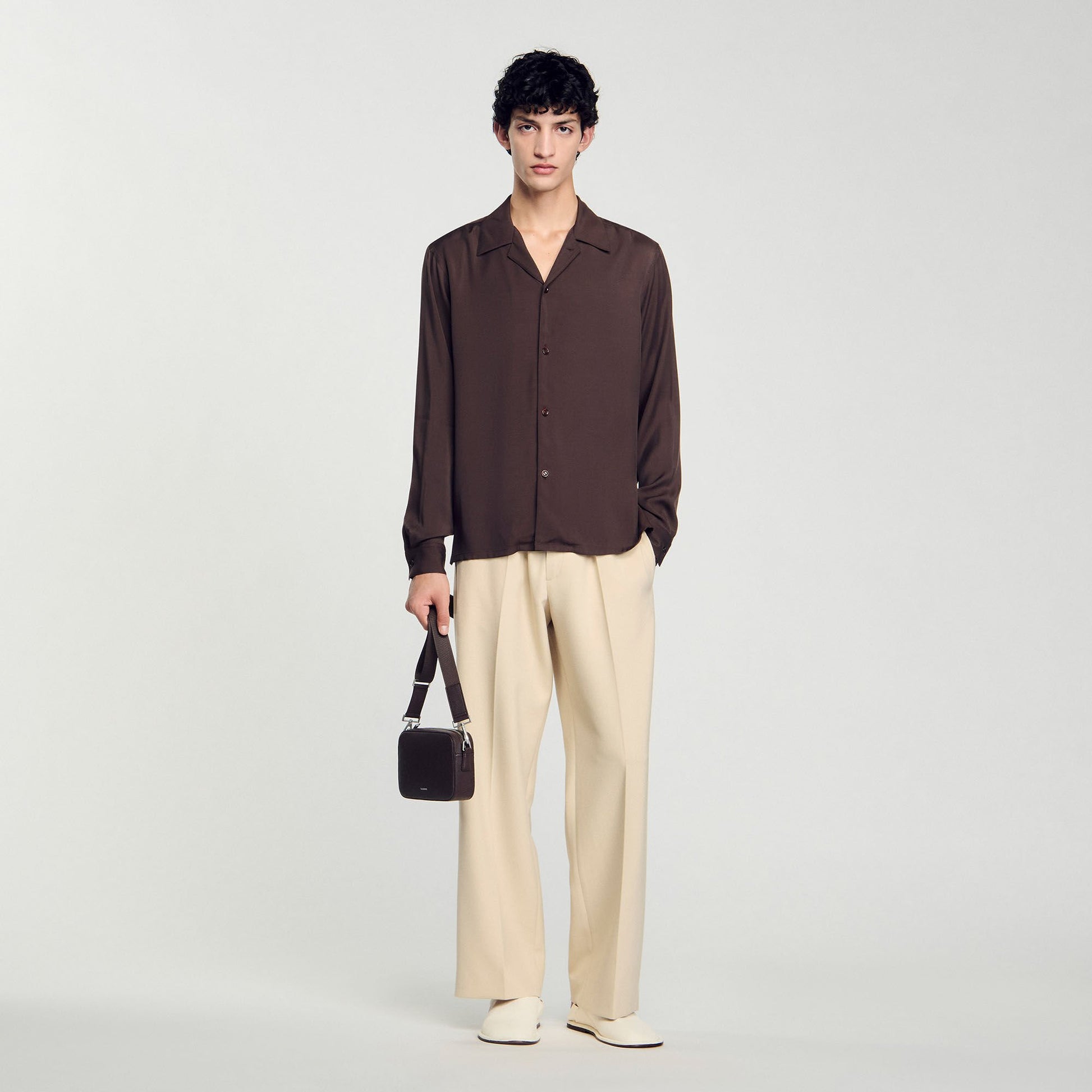 Sandro Flowy shirt Moka.