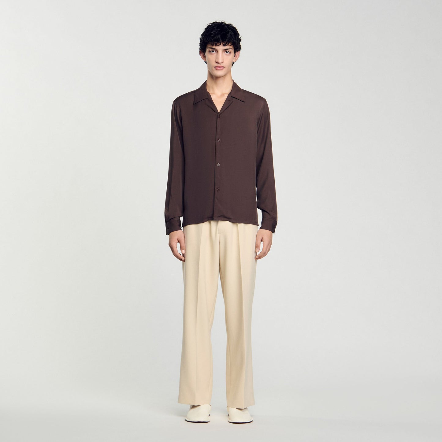 Sandro Flowy shirt Moka.