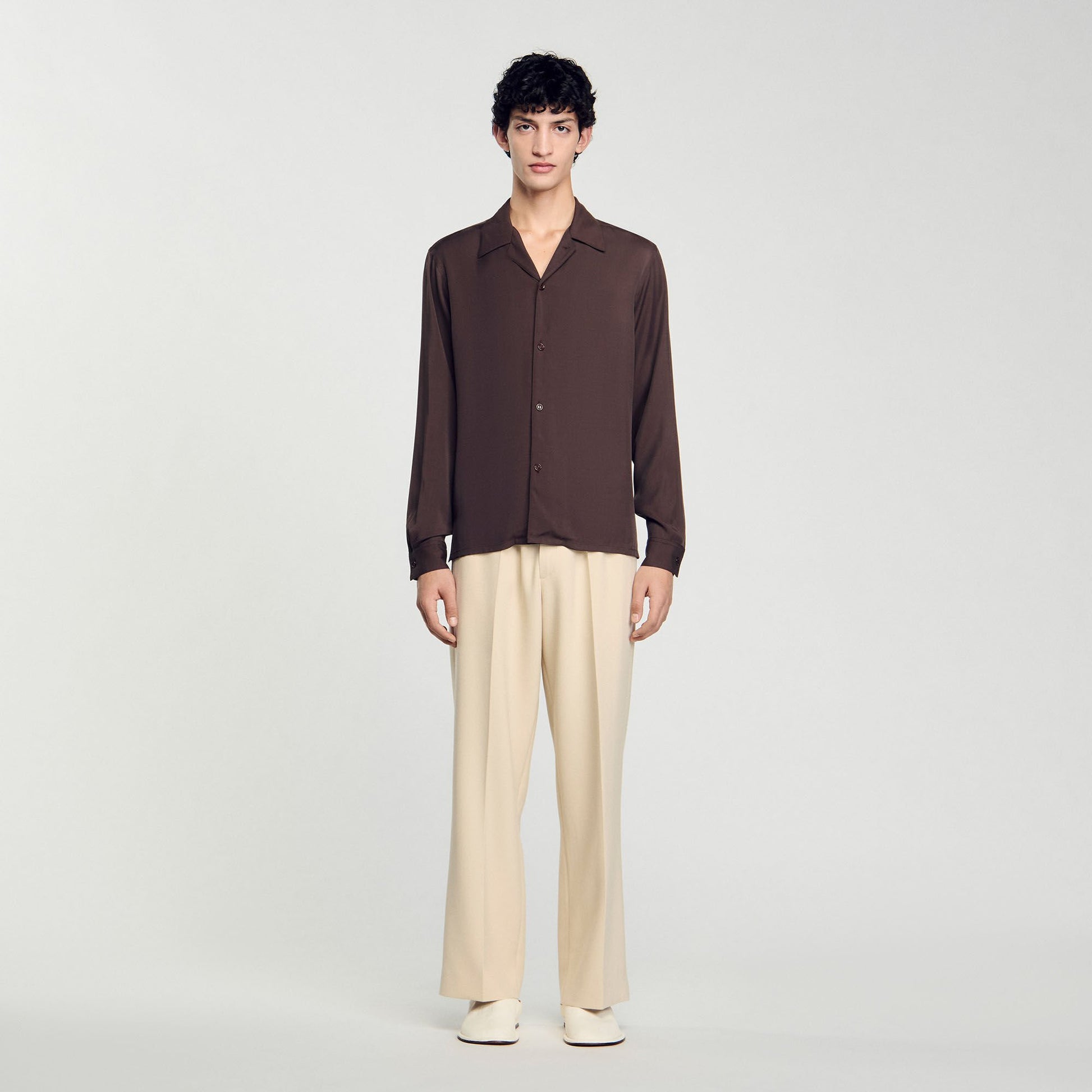 Sandro Flowy shirt Moka.