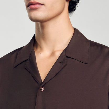 Sandro Flowy shirt Moka.