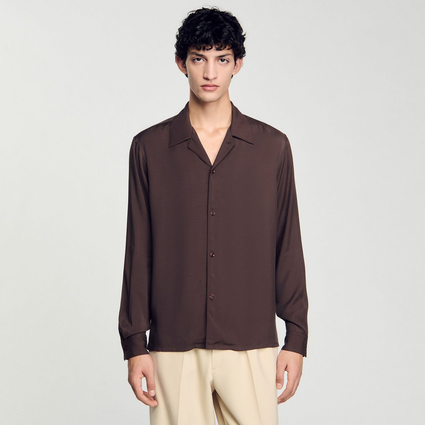 Sandro Flowy shirt Moka.