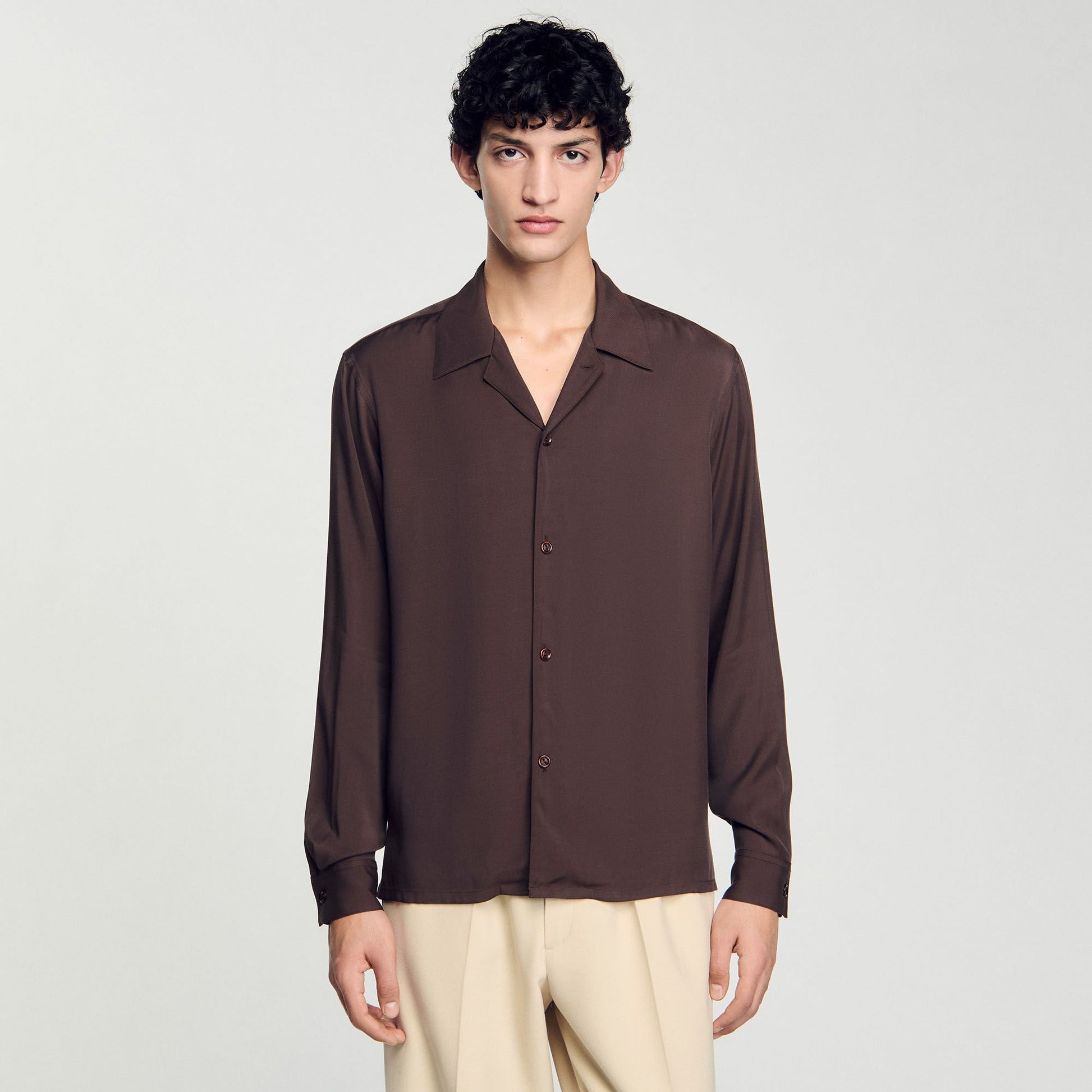 Sandro Flowy shirt Moka.