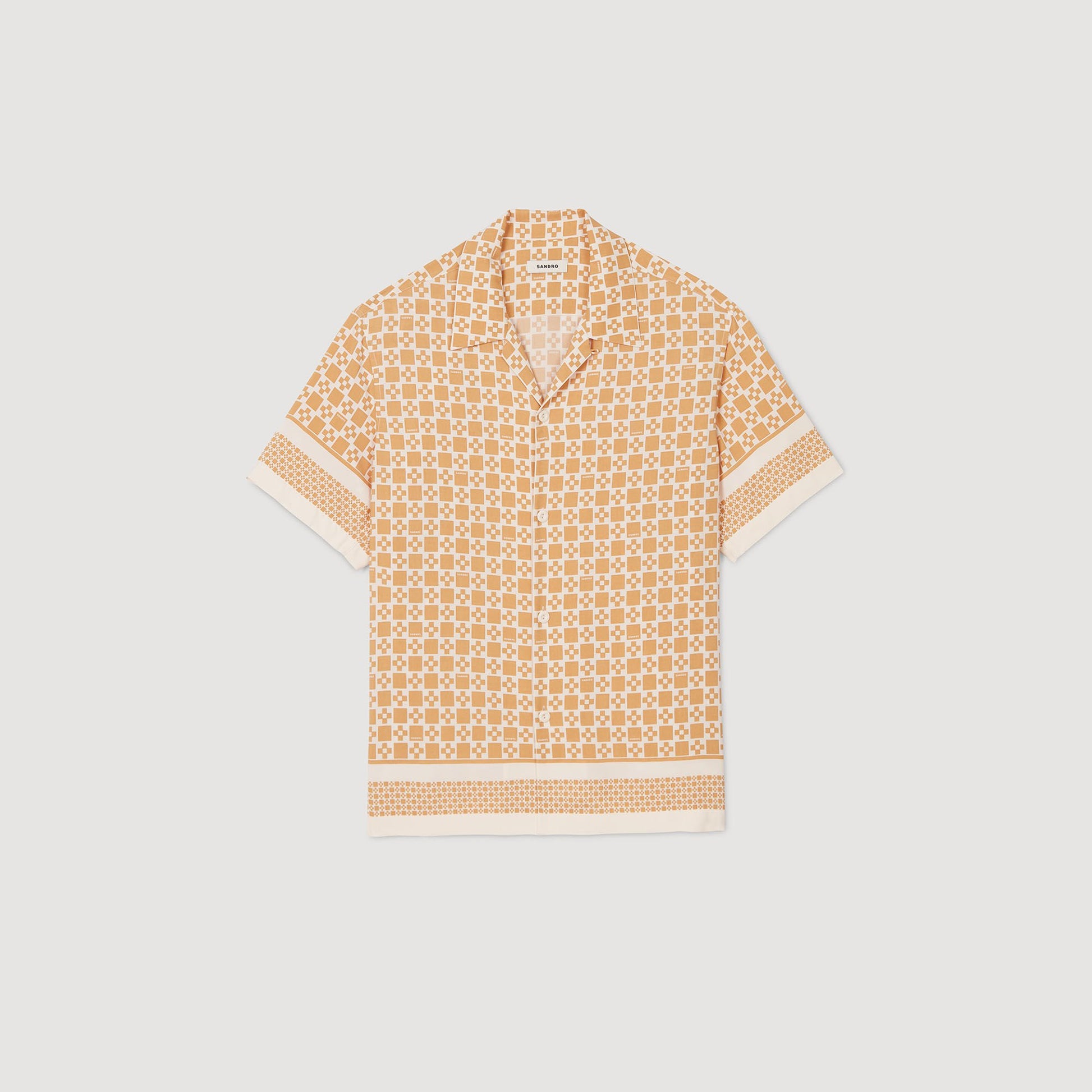 Sandro Square Cross motif flowing shirt Fire