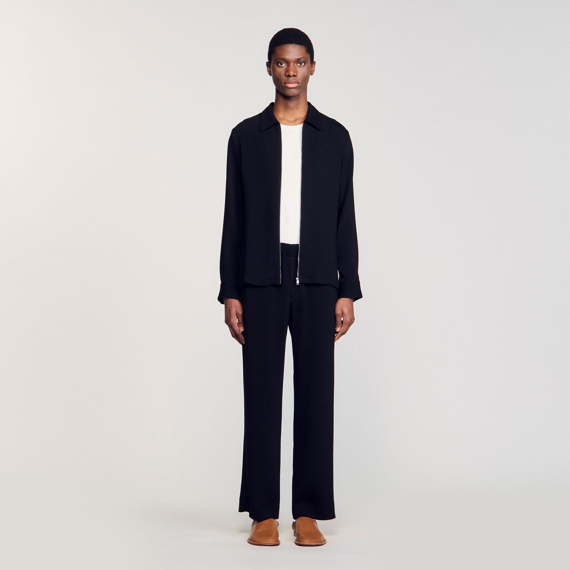 Sandro Pleated shirt Black