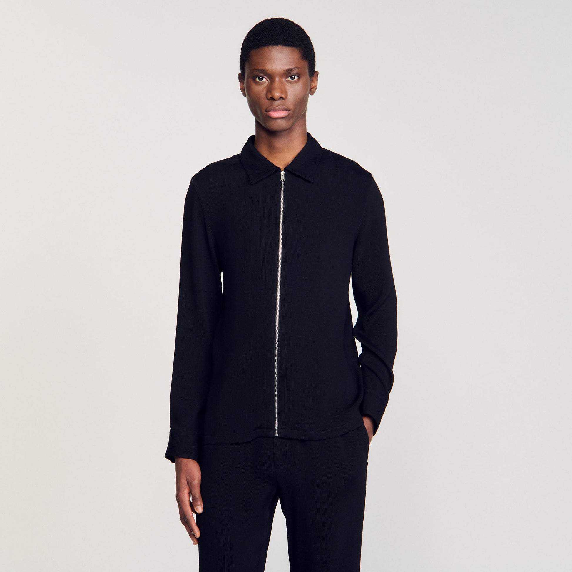 Sandro Pleated shirt Black