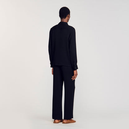 Sandro Pleated shirt Black