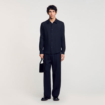 Sandro Linen shirt Navy Blue
