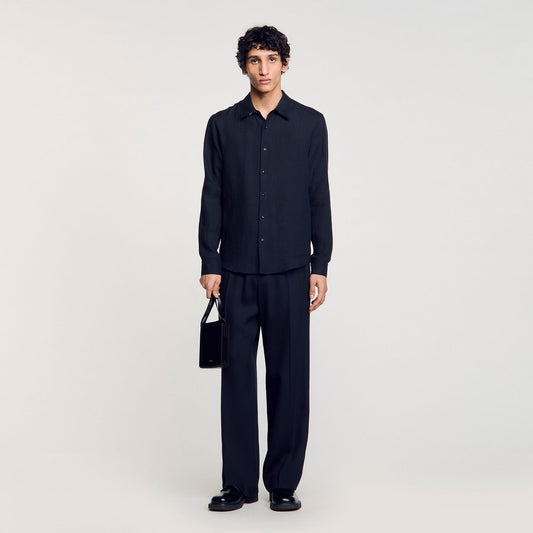 Sandro Linen shirt Navy Blue