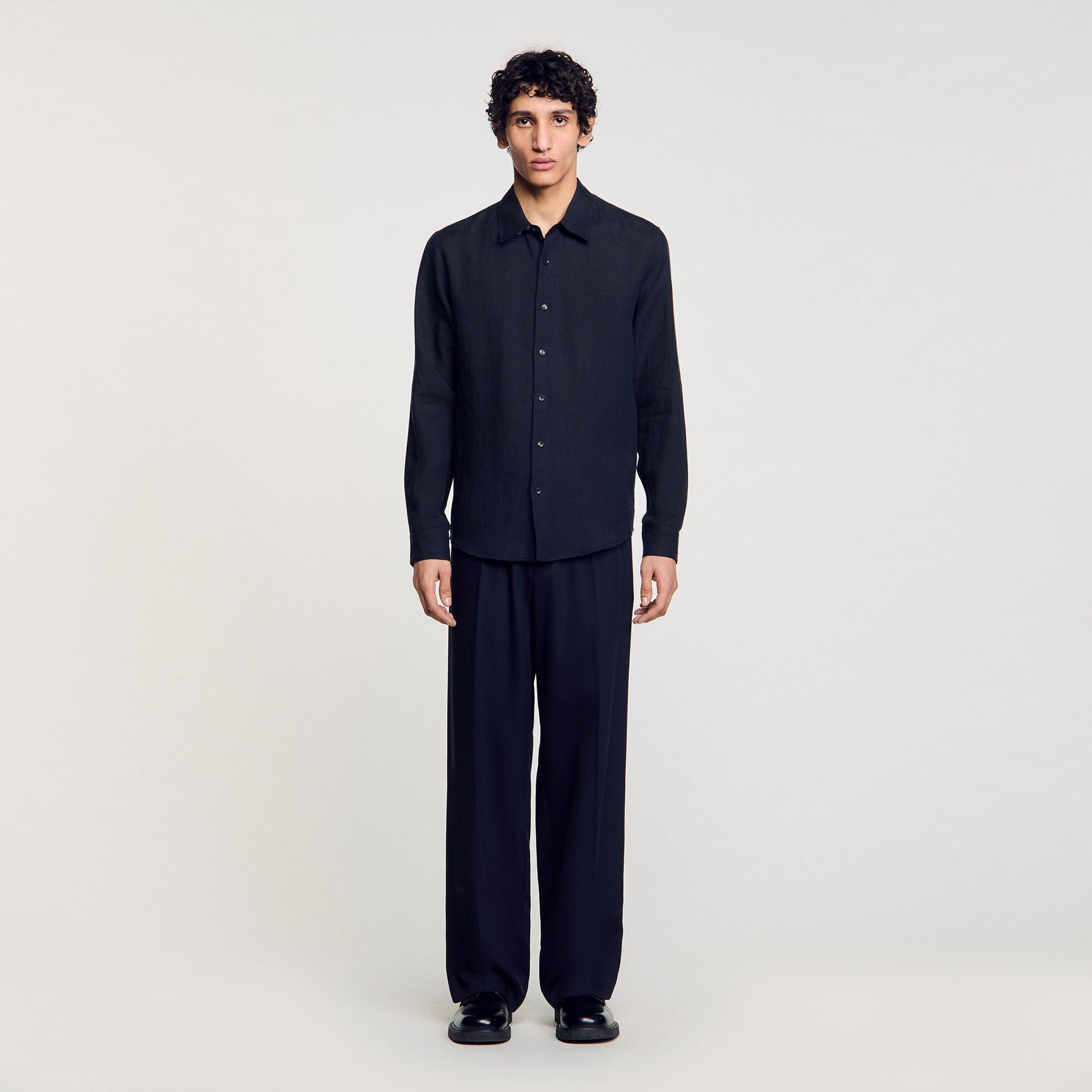 Sandro Linen shirt Navy Blue