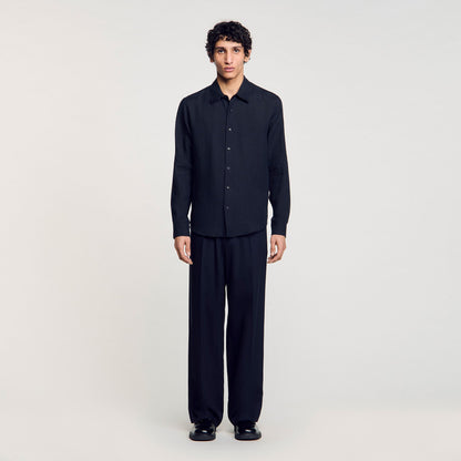 Sandro Linen shirt Navy Blue