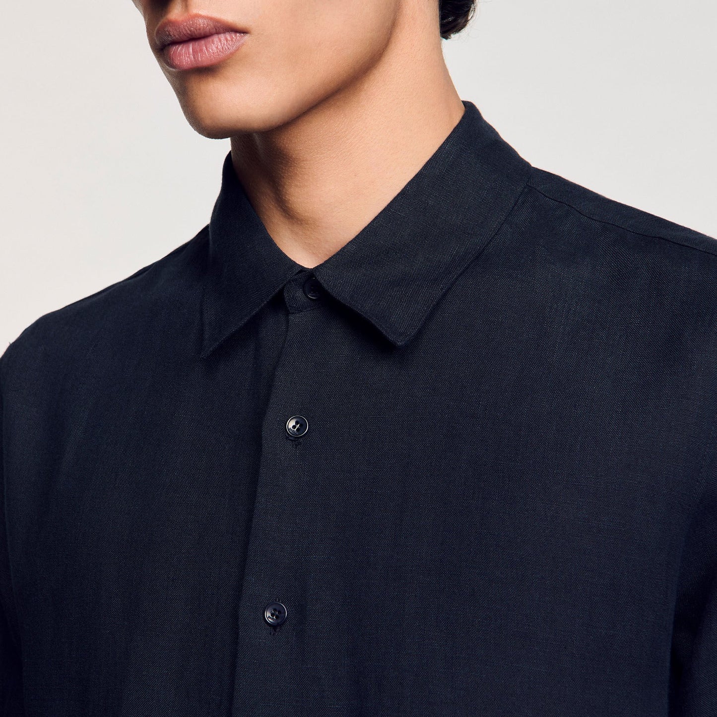 Sandro Linen shirt Navy Blue