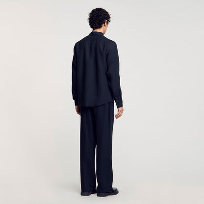 Sandro Linen shirt Navy Blue