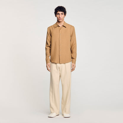 Sandro Linen shirt Dark Sand