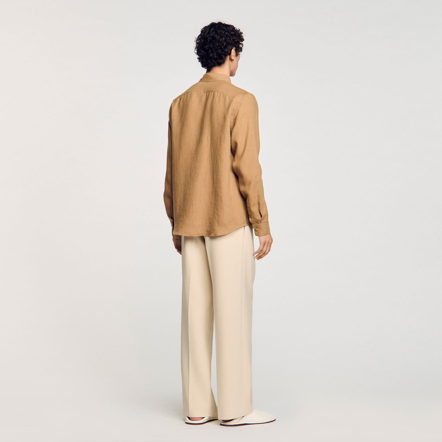 Sandro Linen shirt Dark Sand
