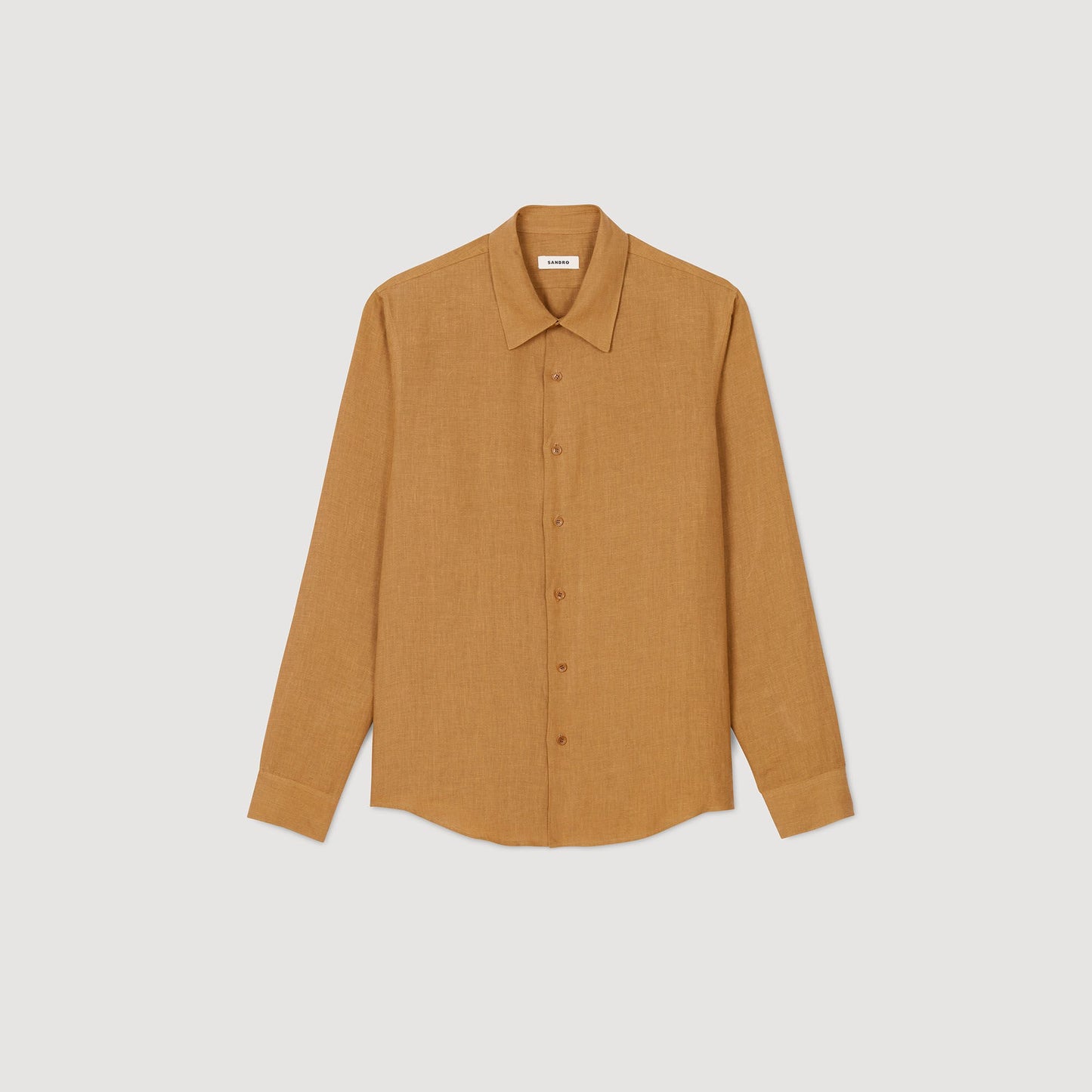 Sandro Linen shirt Dark Sand