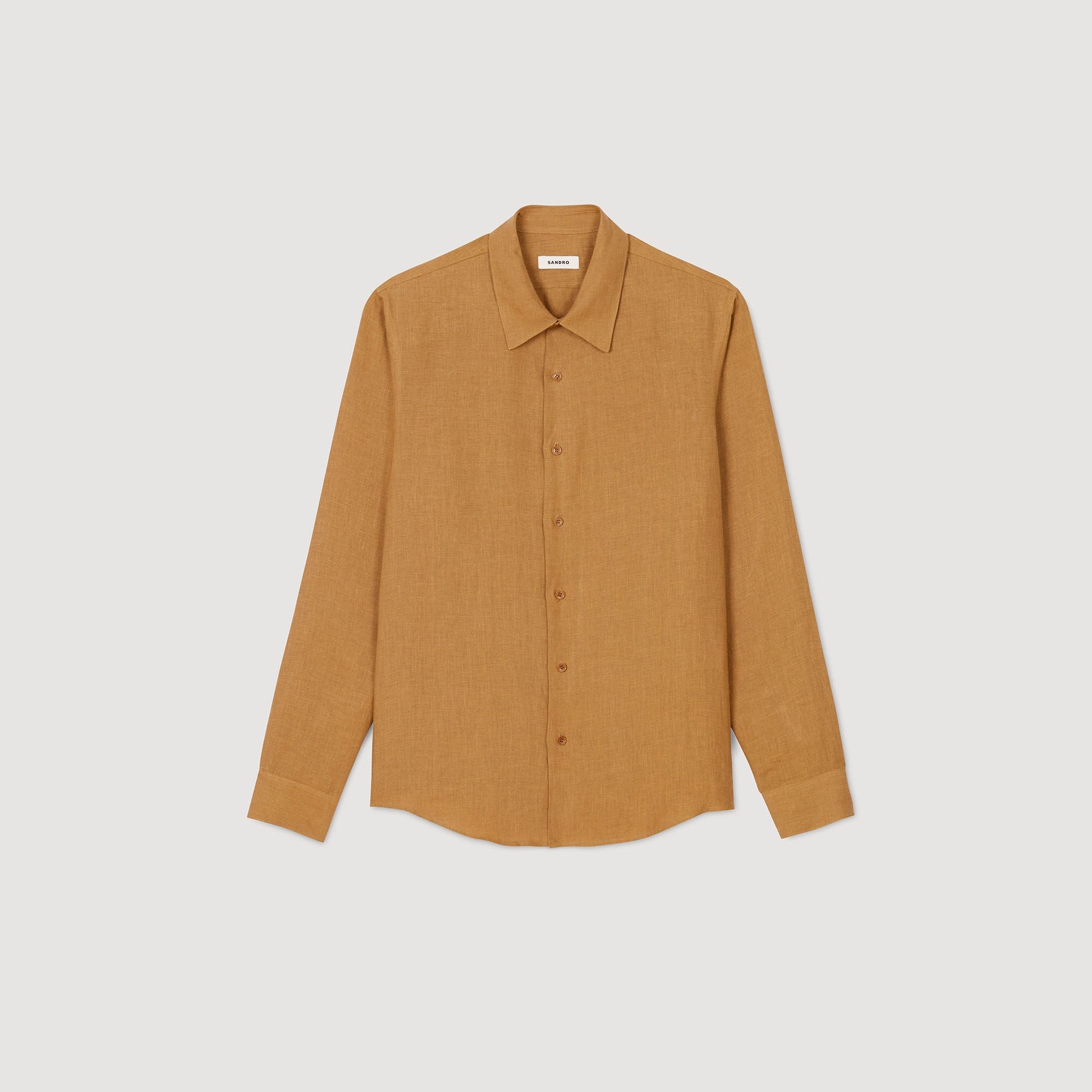Sandro Linen shirt Dark Sand
