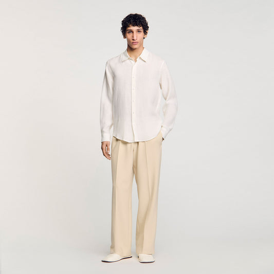 Sandro Linen shirt Ivory.