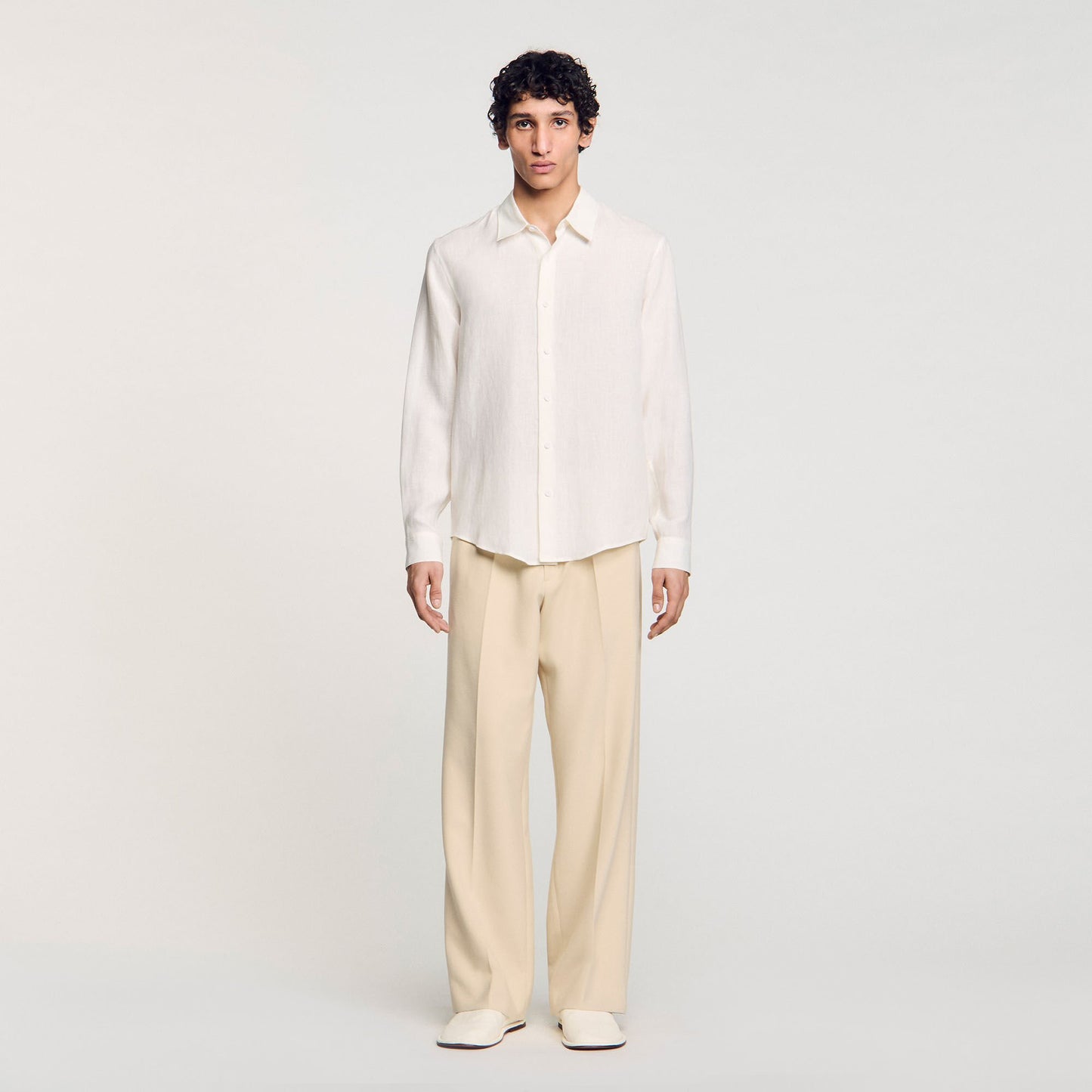 Sandro Linen shirt Ivory.